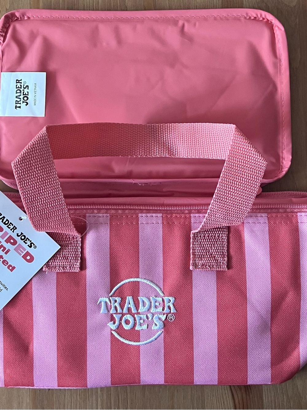 Pink Striped Mini Bag